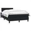 vidaXL Sommier &agrave; lattes de lit avec matelas noir 120x220 cm velours