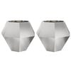 vidaXL Jardini&egrave;re 2 pc Argent&eacute; 100 x 100 x 80 cm Acier inoxydable