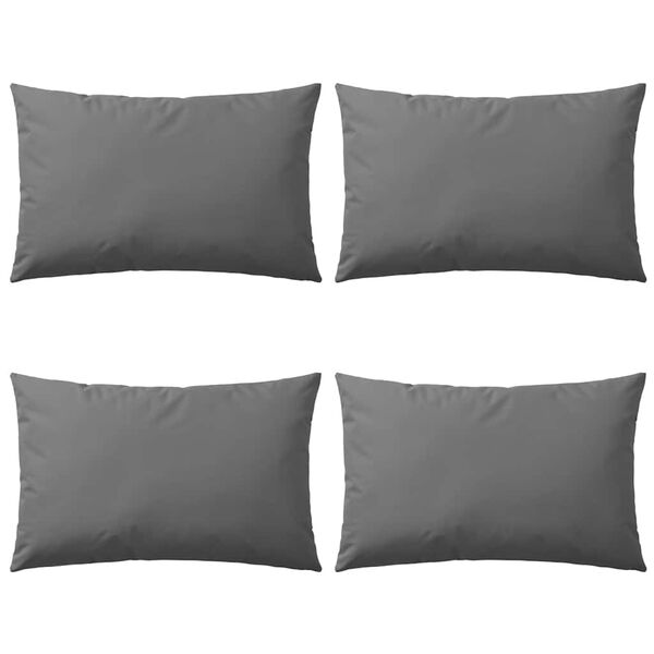 vidaXL Oreiller d'ext&eacute;rieur lot de 4 60 x 40 cm Gris