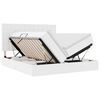 vidaXL Lit avec rangement et LED Blanc pur 200 x 200 cm Simili cuir