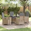 vidaXL Ensemble de salle &agrave; manger pour jardin 5 pcs Beige polyrotin