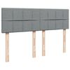 vidaXL Sommier &agrave; lattes de lit avec matelas Gris clair 140x190cm Tissu