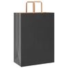 vidaXL Sacs en papier 250 pcs avec poign&eacute;es noir 32x17x44 cm