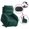 vidaXL Fauteuil de massage inclinable Vert fonc&eacute; Velours