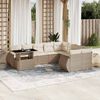 vidaXL Salon de jardin avec coussins 10 pcs beige r&eacute;sine tress&eacute;e