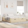 VidaXL Cadre de lit ottoman avec matelas cr&egrave;me 180x200 cm tissu