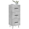 vidaXL Buffet Gris b&eacute;ton 34,5x34x90 cm Bois d'ing&eacute;nierie