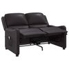 vidaXL Fauteuil de massage inclinable 2places noir brillant similicuir