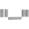 vidaXL Ensemble de meubles TV 6 pcs Sonoma gris Bois d'ing&eacute;nierie