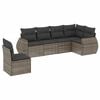 vidaXL Salon de jardin 6 pcs avec coussins gris r&eacute;sine tress&eacute;e