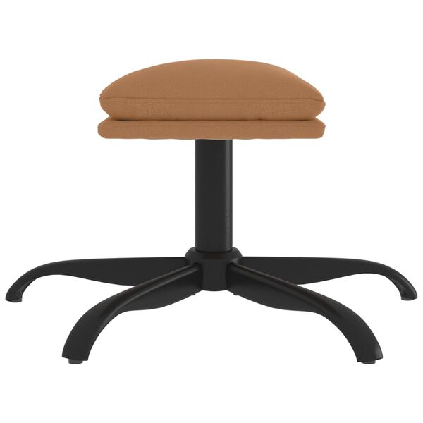 vidaXL Repose-pied Taupe 60x60x36 cm Tissu microfibre