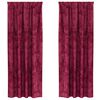 vidaXL Rideaux en velours 2 pcs Rouge bordeaux 225 x 140 cm Velours