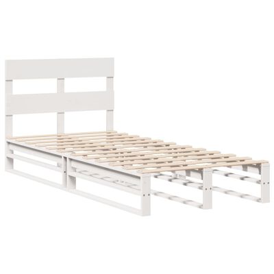 vidaXL Cadre de lit sans matelas blanc 90x200 cm bois de pin massif