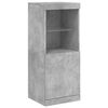 vidaXL Buffet avec lumi&egrave;res LED gris b&eacute;ton 162x37x100 cm
