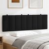 vidaXL Coussin de t&ecirc;te de lit Hanko noir 160 cm tissu