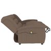 vidaXL Fauteuil de massage inclinable à 3 places taupe tissu