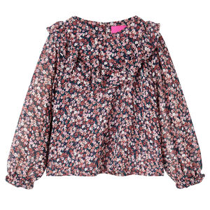 Chemise pour enfants &agrave; manches longues rose fonc&eacute; 92