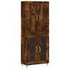 vidaXL Buffet haut Ch&ecirc;ne fum&eacute; 69,5x34x180 cm Bois d'ing&eacute;nierie