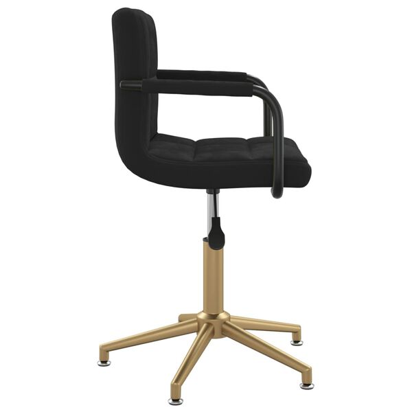 vidaXL Chaise pivotante de salle &agrave; manger Noir Velours