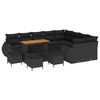 vidaXL Ensemble de canap&eacute; de jardin 13 pcs Noir polyrotin
