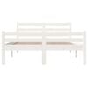 vidaXL Cadre de lit sans matelas blanc bois massif 140x200 cm