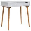vidaxl Table de Toilette FAUSKE Blanc 76 x 50 x 78 cm