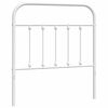 vidaXL T&ecirc;te de lit m&eacute;tal blanc 80 cm