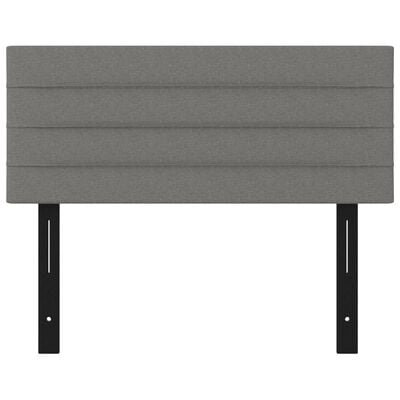 vidaXL Tête de lit gris foncé 100x5x78/88 cm tissu