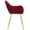 vidaXL Chaises &agrave; manger lot de 2 Rouge bordeaux Velours