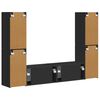 vidaXL Ensemble meuble TV 6 pcs Noir Bois d'ing&eacute;nierie