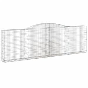 vidaXL Panier de gabions arqu&eacute; 400x30x120/140 cm Fer galvanis&eacute;