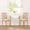 vidaXL Chaises &agrave; manger coussins 2 pcs naturel bois massif caoutchouc