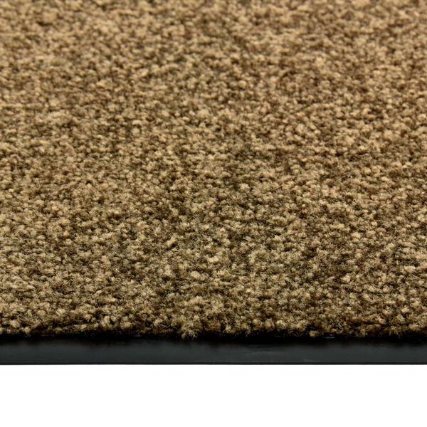 vidaXL Paillasson lavable Marron 90x150 cm