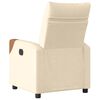 vidaXL Fauteuil inclinable Cr&egrave;me Tissu