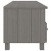 vidaXL Meuble TV HAMAR Gris clair 158x40x40 cm Bois massif de pin