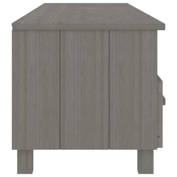 vidaXL Meuble TV HAMAR Gris clair 158x40x40 cm Bois massif de pin