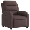 vidaXL Fauteuil inclinable &eacute;lectrique Marron fonc&eacute; Tissu