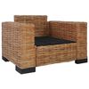 vidaXL Ensemble de canap&eacute;s 2 pcs avec coussins Rotin naturel