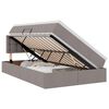 vidaXL Lit avec rangement et LED avec matelas Taupe 120 x 200 cm tissu