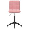 vidaXL Chaise pivotante de salle &agrave; manger Rose Velours