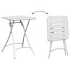 vidaXL Table bistrot Blanc 55 x 55 x 72,5 cm Acier rev&ecirc;tu de poudre