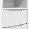 vidaXL Table de chevet Blanc 40 x 30 x 467 cm Bois d'ing&eacute;nierie