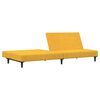 vidaXL Canap&eacute;-lit &agrave; 2 places Jaune Velours