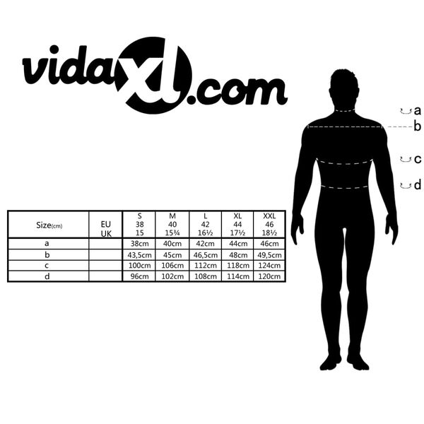 vidaXL Chemise pour hommes Blanc et bleu Ray&eacute;e Taille S