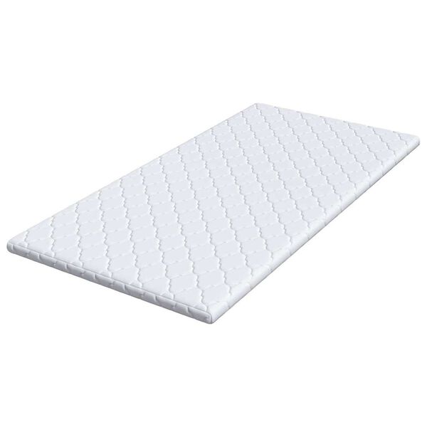 vidaXL Surmatelas en Coco Blanc 120 x 200 cm Tissu jacquard