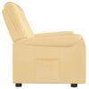 vidaXL Fauteuil de massage inclinable 2 places cr&egrave;me tissu microfibre