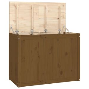 vidaXL Bo&icirc;te &agrave; linge Marron miel 88,5x44x66 cm Bois massif de pin
