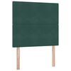 vidaXL Lit avec rangement et LED Vert fonc&eacute; 90 x 190 cm Velours