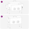 vidaXL Mangeoire pour poules 2 pcs Argent 41,5 x 20,5 x 33 cm