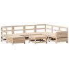 vidaXL Salon de jardin 8 pcs bois de pin massif